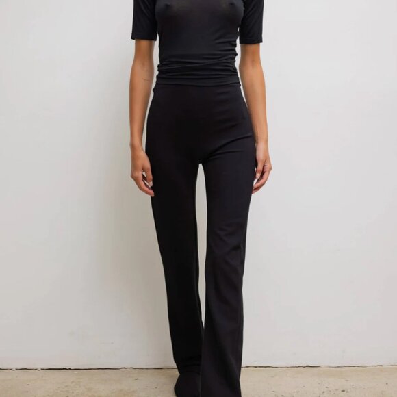 LESET High Waist Straight Cropped Pant - Picture 1 of 7